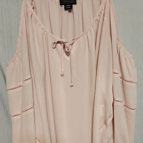 Metaphor Pink Tie Front Blouse - Picture 3 of 7